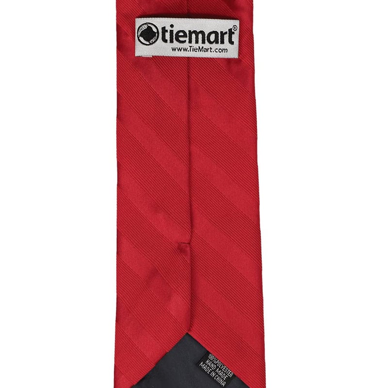 tiemart Striped Tie (Red Elite) - Image 5